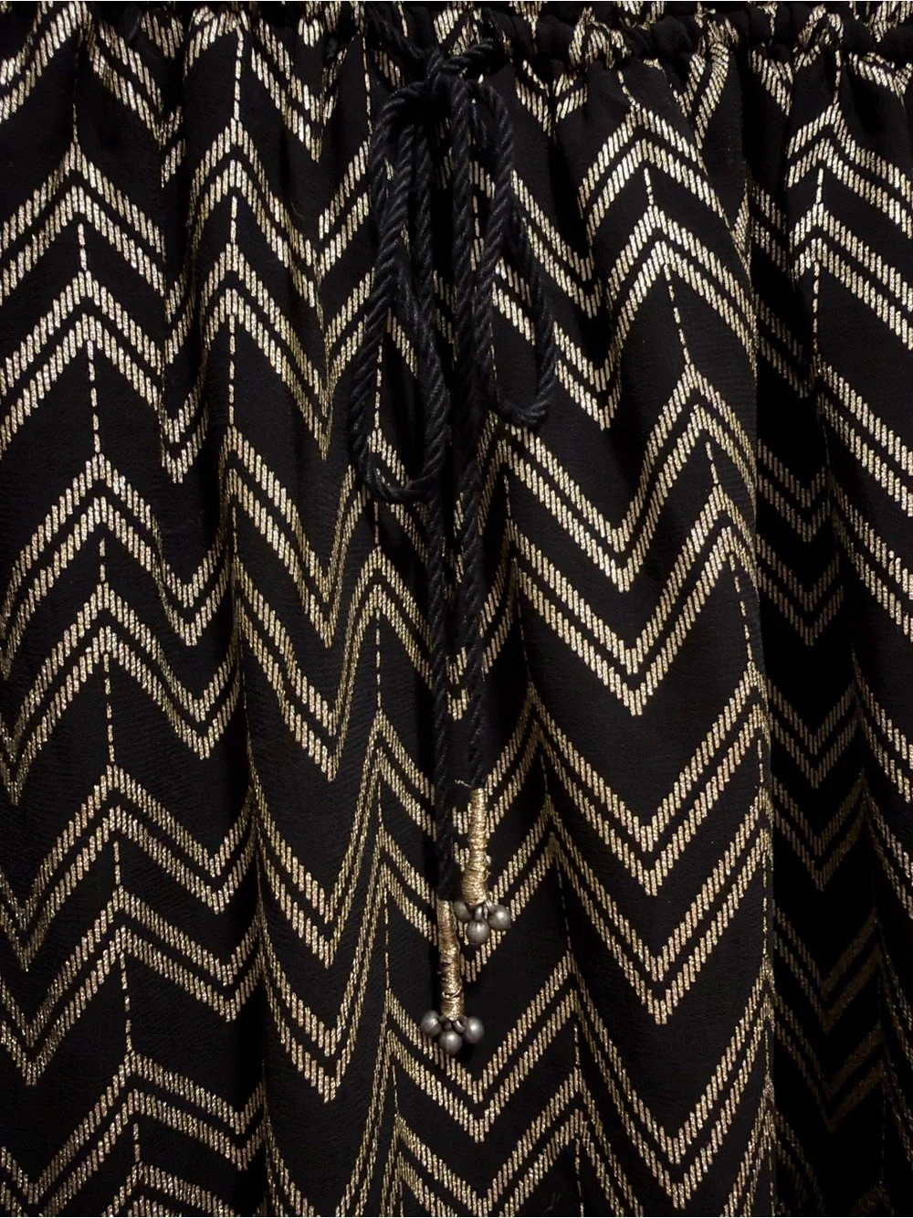 Free People Love My Chaos Mini Dress | Black Boho Chevron Print Flutter Sleeve